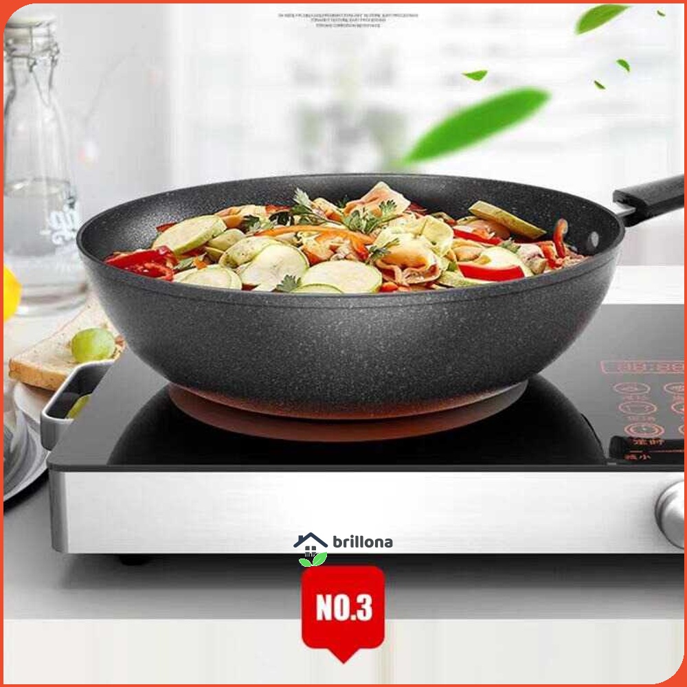 COOKKIT Panci Masak Wok Nonstick Frying Pan 32cm - KC0411