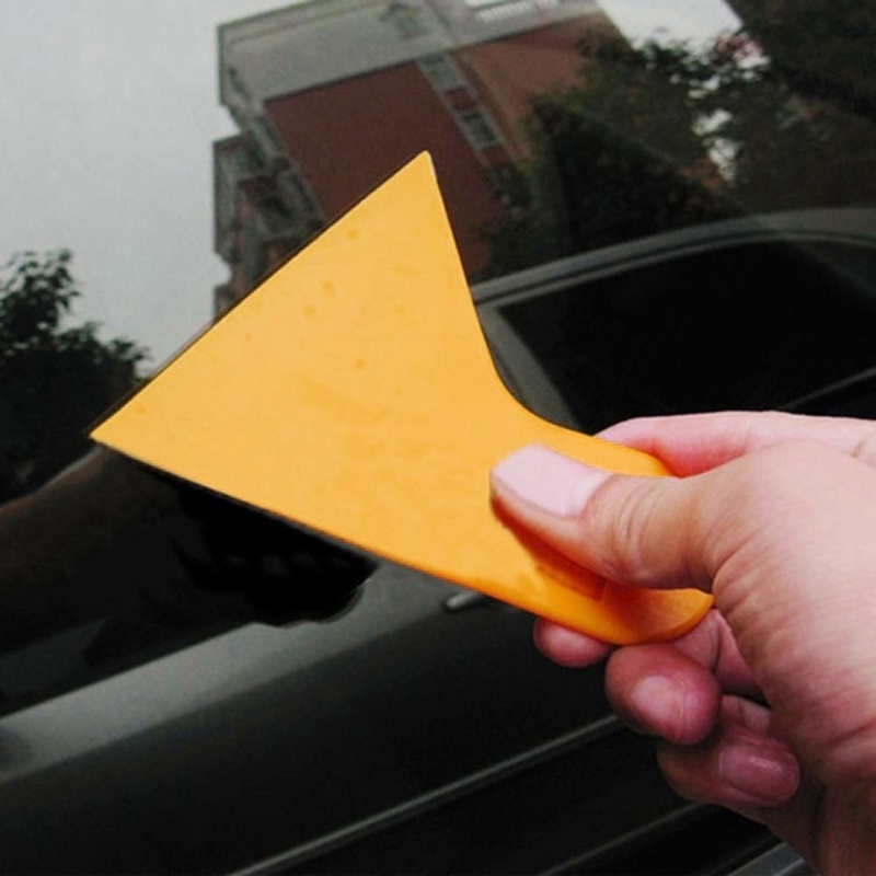 Universal Kuning Car Wrap Film Squeegee Scraper/Spatula Penghilang Air Kendaraan Aksesoris Pelindung Layar Otomatis