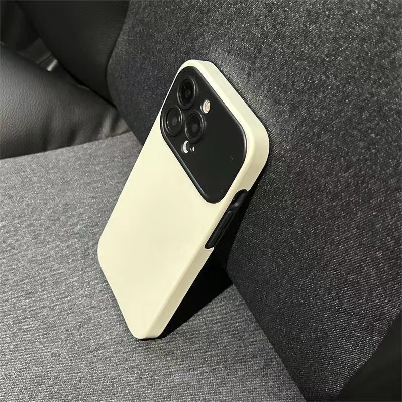 IPHONE Casing Pelindung Soft Cover Anti Jatuh Untuk Iphone14 13 12 11 Pro X XS Max XR 14Plus Jendela Besar Two-in-one Case Silikon