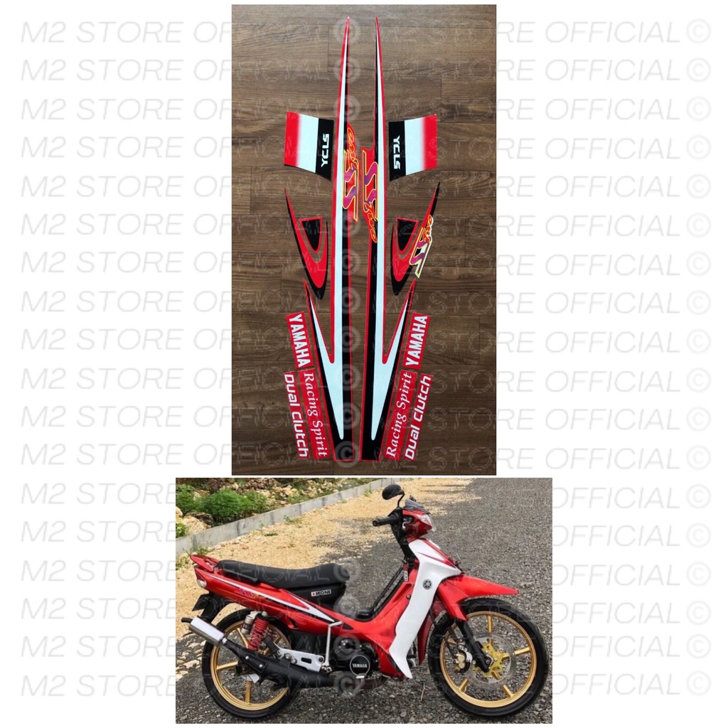 Striping list body motor fiz r ss two sstwo merah sticker stiker ss2 ss two fiz Fiz R standar berkua
