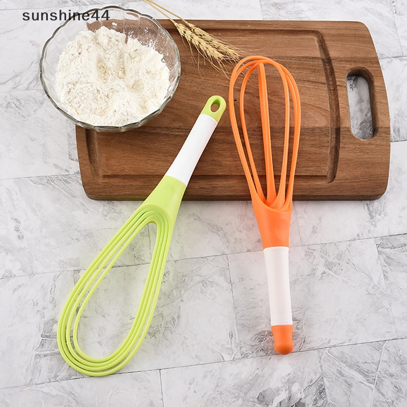 Sunshine Collapsible 2-In-1 Balloon/Flat Whisk Pengocok Telur Manual Foldable Egg Frother ID