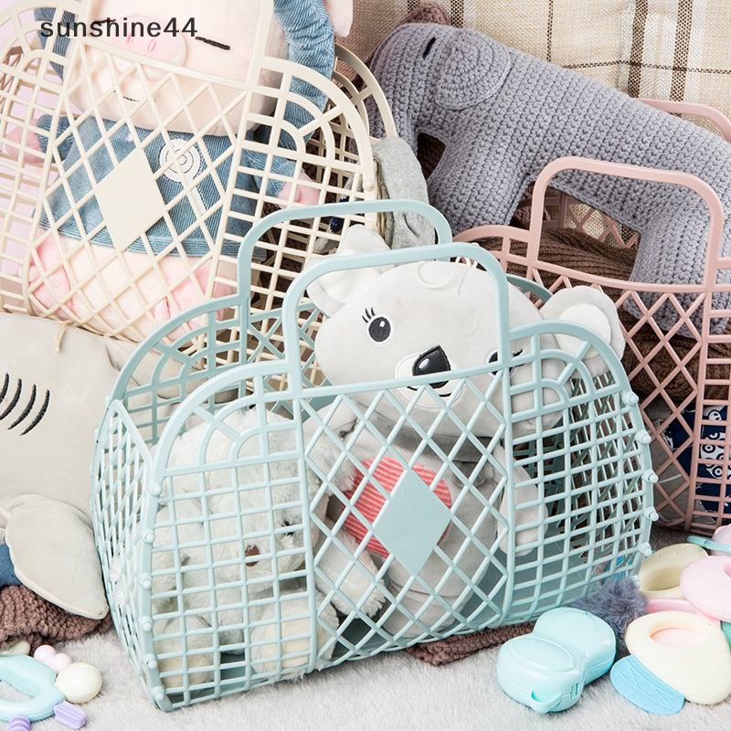 Sunshine Detachable Shower Basket Keranjang Plastik Kamar Mandi Keranjang Penyimpanan Cuci Berongga ID