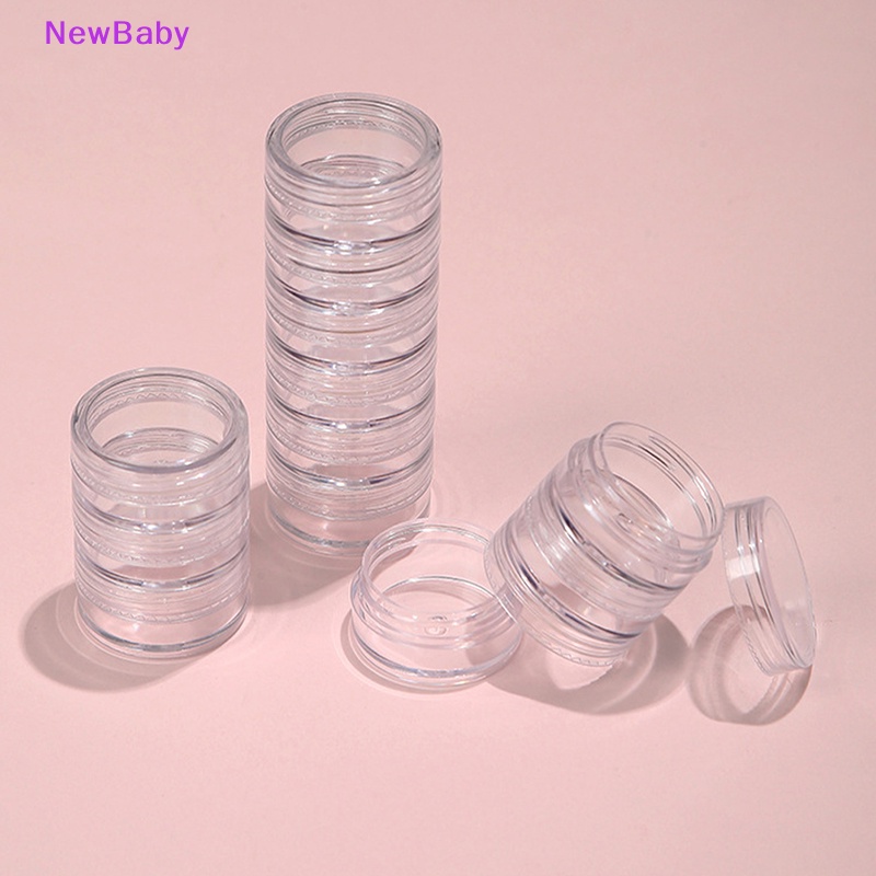 Newbaby Kotak Kecil Multilayer Plastik Bening Tempat Wadah Organizer Penyimpanan Perhiasan ID