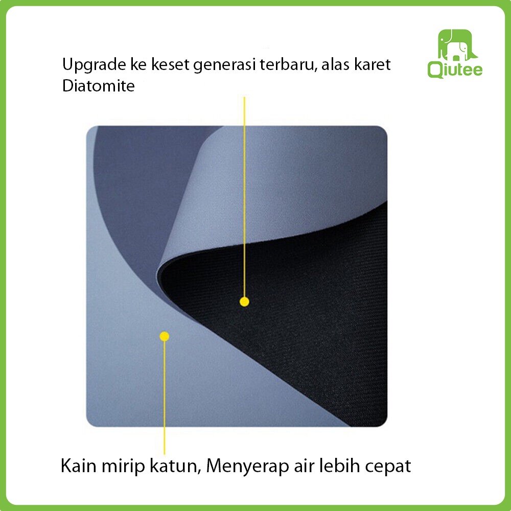 [𝐓𝐄𝐑𝐁𝐀𝐑𝐔 𝐁𝐈𝐒𝐀 𝐂𝐎𝐃] Keset Kaki /Menyerap Air Anti Slip / Anti Bau / Anti Bakteri / Keset Diatomite Bundar / Keset Kamar Mandi