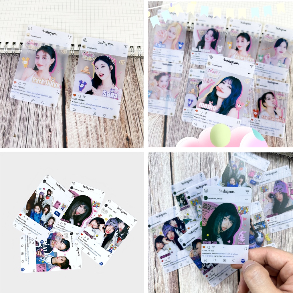 8-9pcs /set TWICE NJ Photocard READY TO BE PVC Card NJ Transparan Bening Kpop Postcard