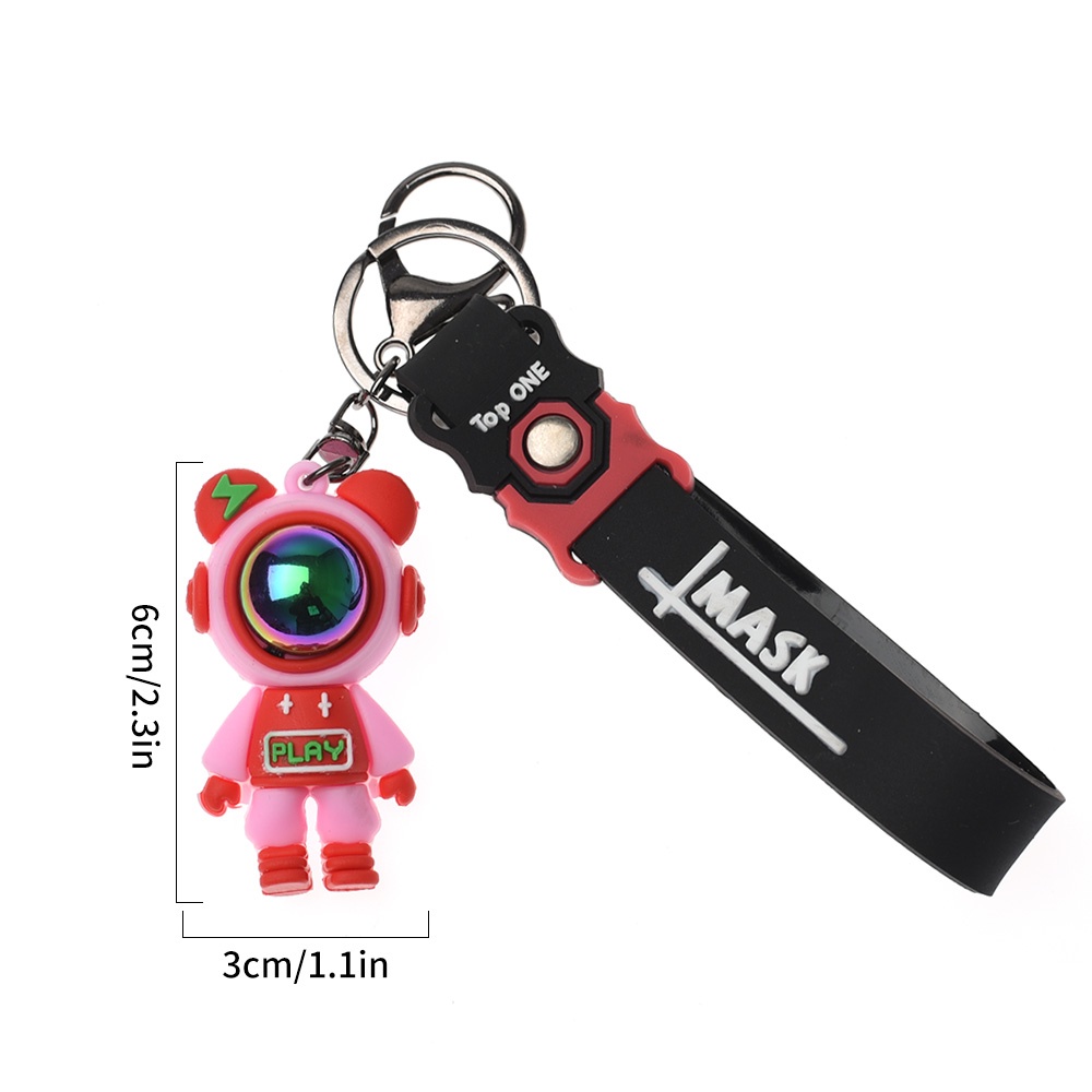 [Unggulan] Kartun Beruang Petir Gantungan Kunci Lucu Astronot Beruang Kelinci Boneka Pasangan Keyring Kreatif Gantungan Kunci Dekorasi Liontin Untuk Mobil Keyring, Tas Gantungan Kunci Aksesoris