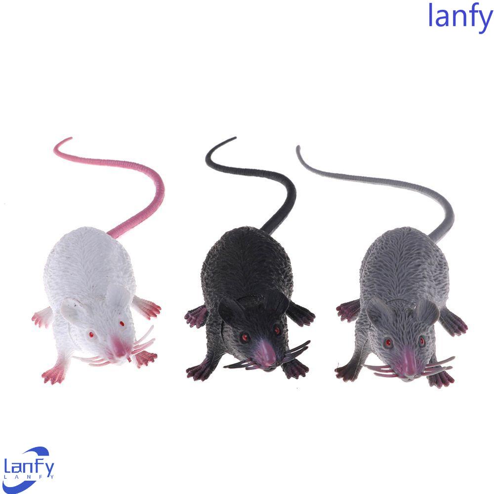 Lanfy Mouse Model Hadiah Natal Canda Halloween Mainan Tikus Palsu