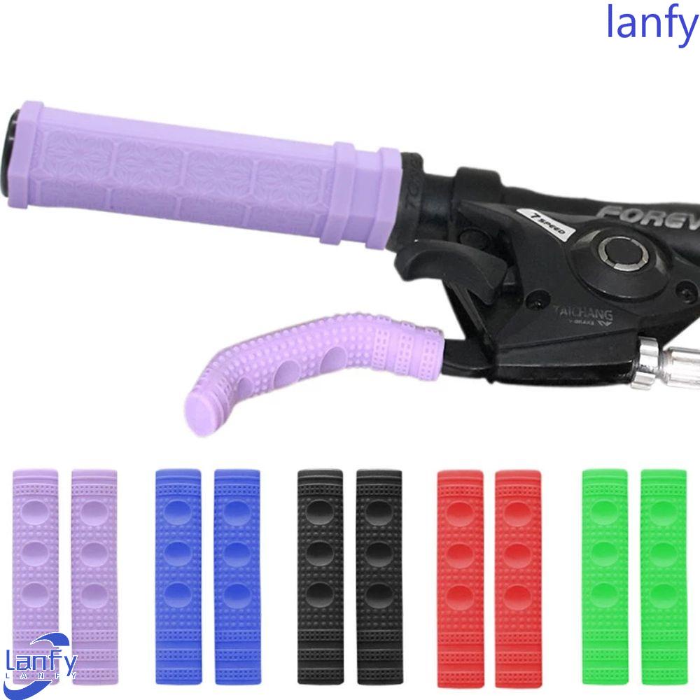 Lanfy Penutup Tuas Rem Sepeda Stang Grips Non-slip Aksesoris Sepeda MTB Sepeda Silikon Penutup Pelindung