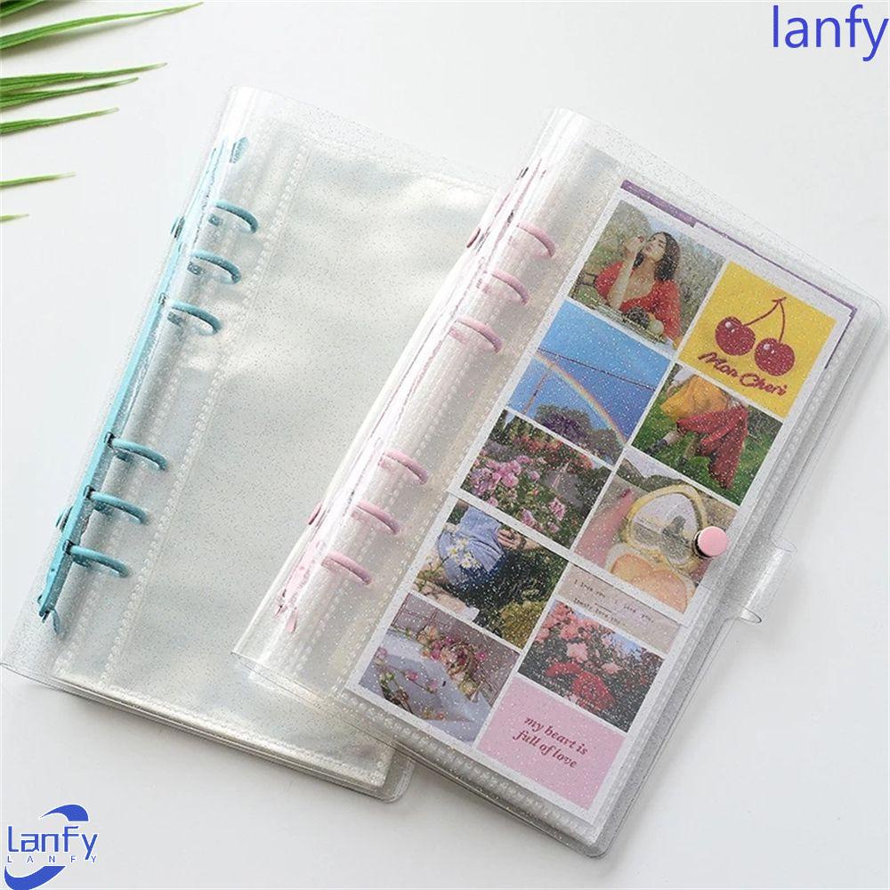 Lanfy Bingkai Foto Warna Jelly 150kantong Transparan Longgar Daun Binder Binder Albums Card Holder Photo Album