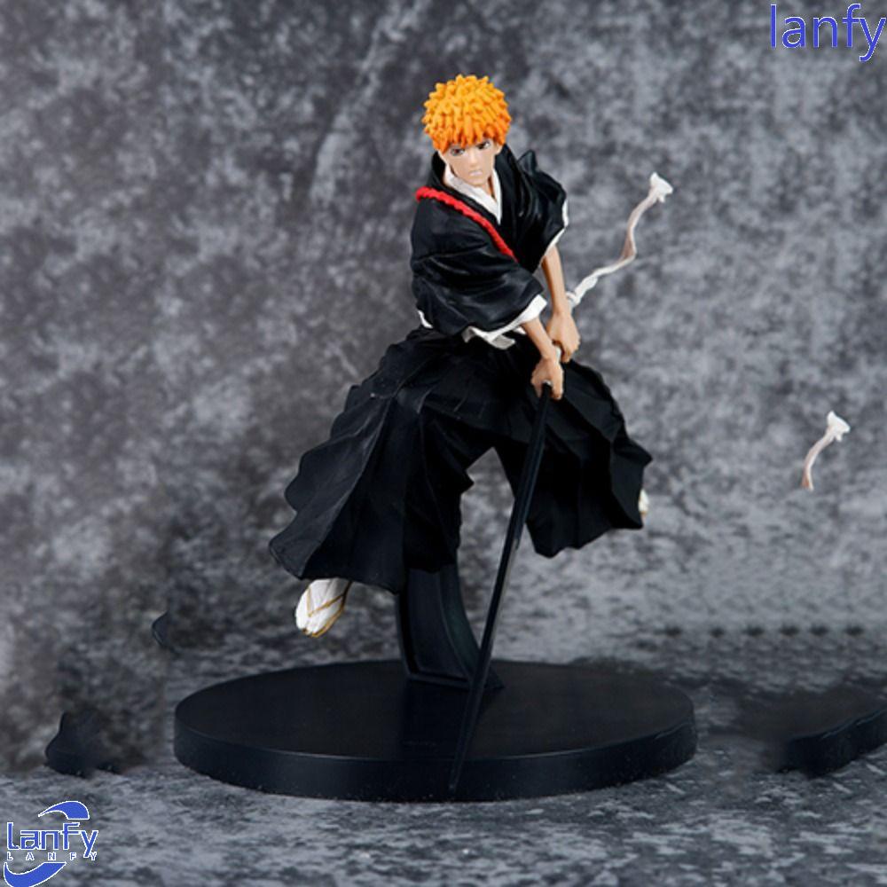 Lanfy Kurosaki Ichigo Action Figure Miniatur Untuk Anak Koleksi Model Figure Mainan Ornamen Mobil Model Anime Mainan Tokoh Anime Permata Pemutih Komputer Case Ornamen