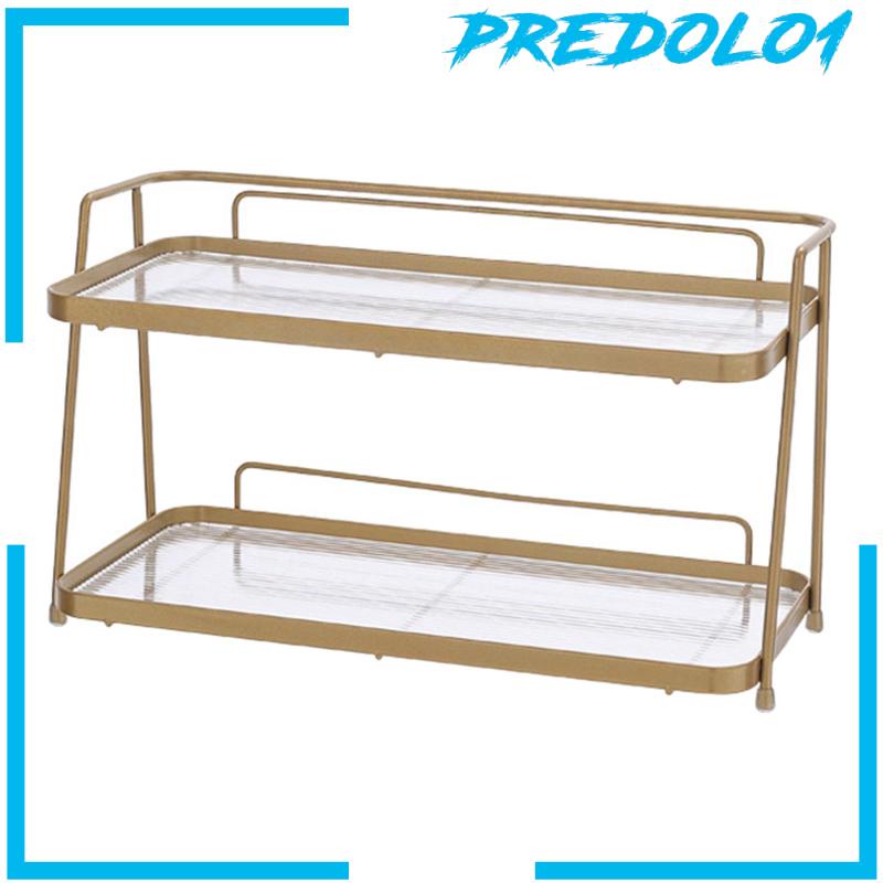 [Predolo1] Rak Penyimpanan 2tingkat Standing Storage Rak Tempat Dresser Botol Bumbu Makeup