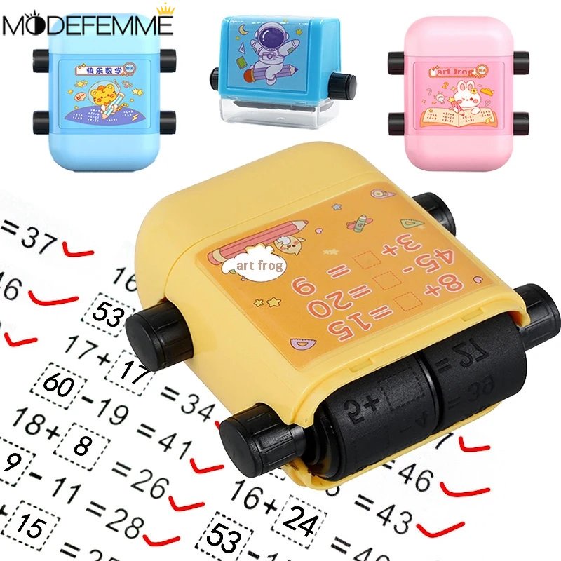 Mainan Belajar Anak Smart Math Roller Stamp Math Roller Stamps Untuk Tk Paud 2in1 Math Roller Stamps Penambahan Pengurangan Perkalian Pembagian Math Roller Stamps