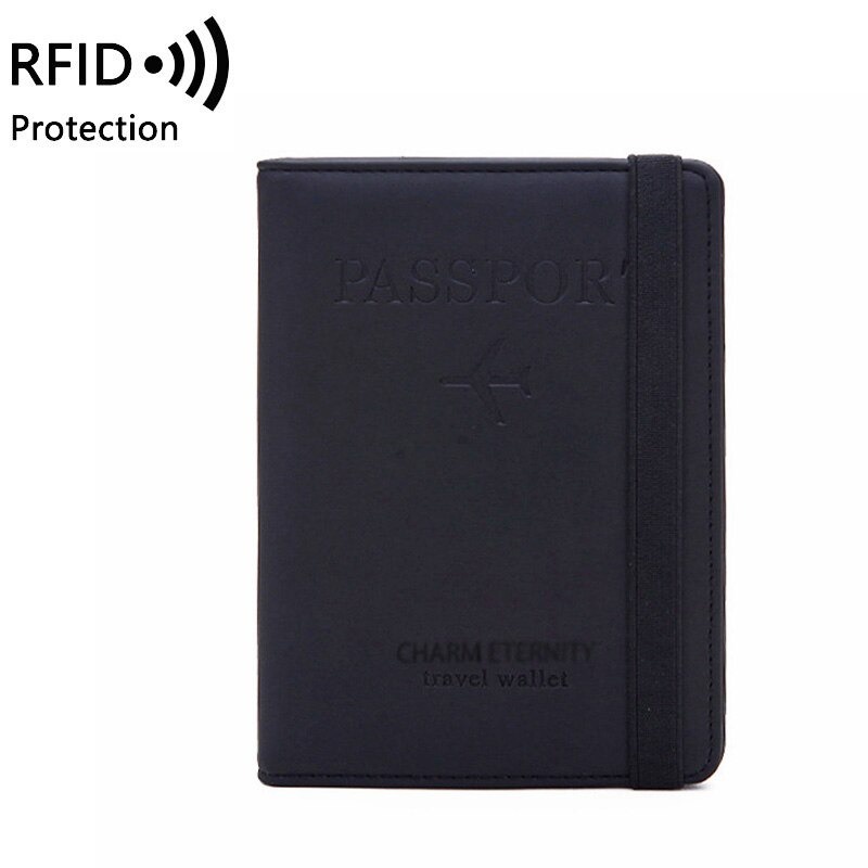 Andbana Dompet Paspor Cover Card Holder Travel Wallet RFID Blocking - YXY79 - Black