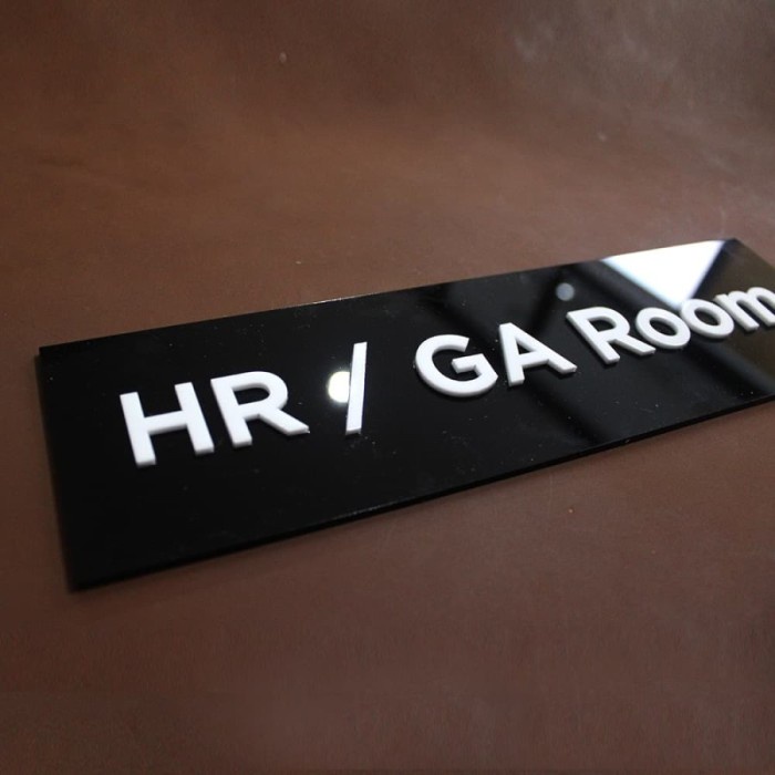

Sign Signage HRD Room Acrylic Hitam / Sign Acrylic Timbul Custom
