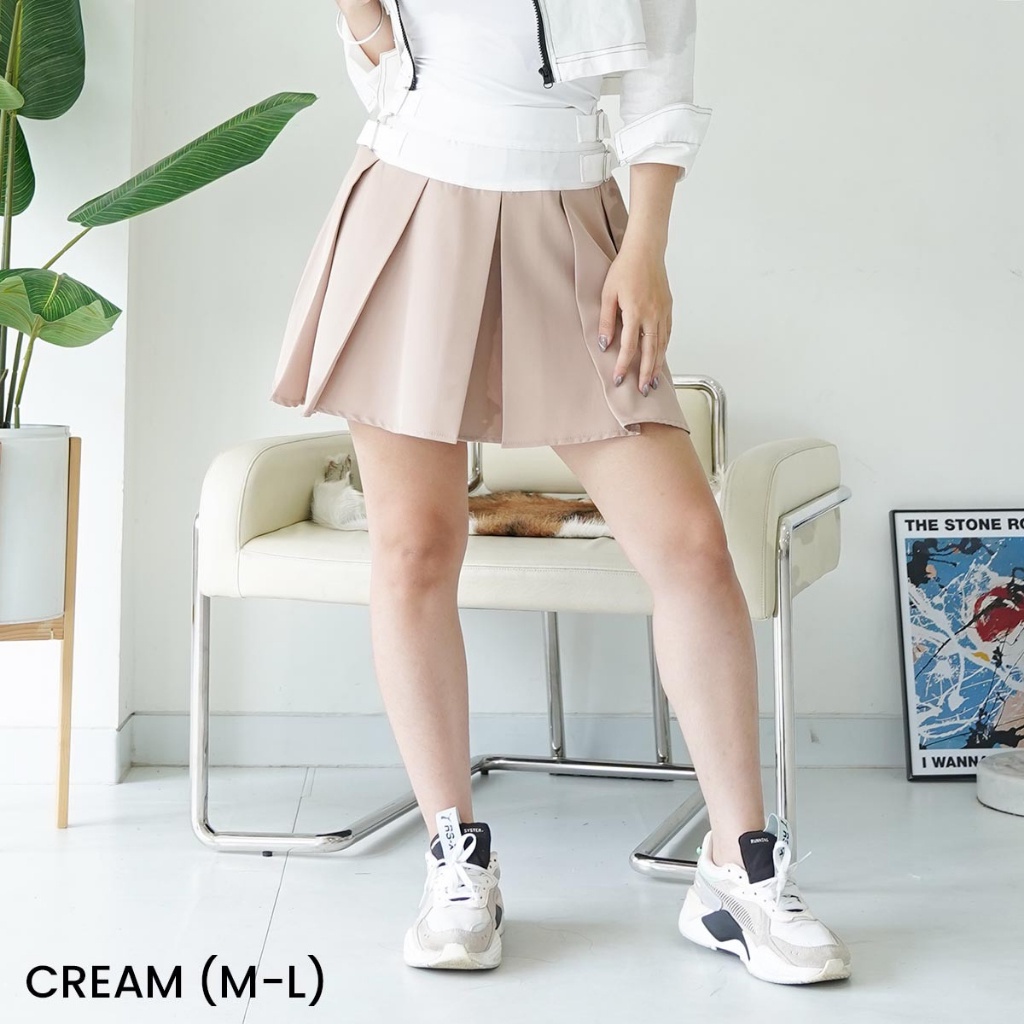 Skort Buckle Tred Bawahn Rok Celana Wanita