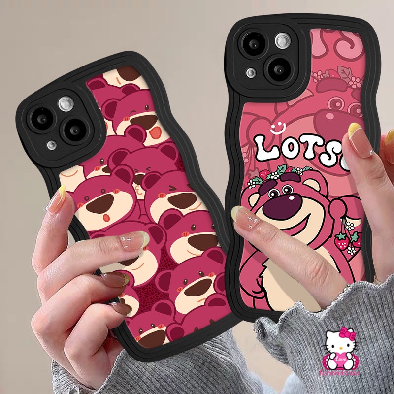 Casing Tpu Lembut Kartun Lucu Untuk Redmi 10C A1 10A 9T 10a1+9C 12C 9A 9 Redmi Note 11 9s 8 10s 10 Pro 9 11s Mi 11T Pro POCO X3 NFC Pro M3 Strawberry Bear Manyo Wavy Edge Sarung