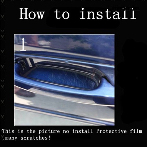 [SM Otomatis] 4Pcs/Set Universal Invisible Clear Gagang Pintu Mobil Lembaran Film Pelindung Gores