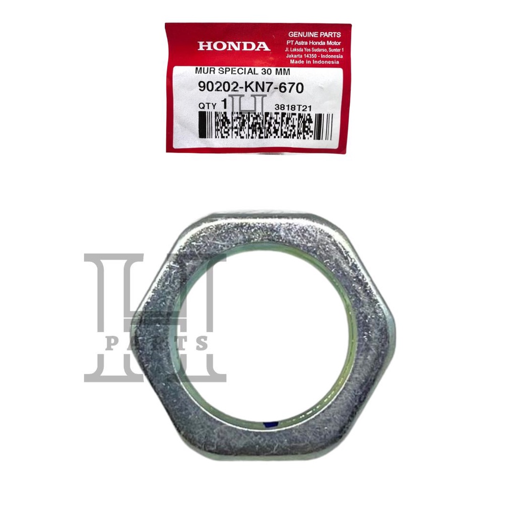 MUR BAUT PULLY KAMPAS GANDA KOPLING SPECIAL 30 MM MATIK BeAT eSP (K25) BeAT eSP (K81) SCOOPY eSP (K16) SCOOPY eSP (K93 New) VARIO 125 eSP VARIO 150 eSP &amp; VARIO 110 eSP 90202-KN7-670 ASLI ORIGINAL AHM HGP HONDA