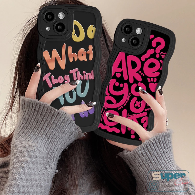 Case Fashion Untuk Infinix Hot 10 12 11 9 Play Smart 4 5 6 Plus Note 12 G96 10 Pro Hot 8 20 10s 11s 12i 9 10Lite 10 20s 12 Pro Kartun Warna-Warni Lucu Doodle Huruf Inggris Soft Case