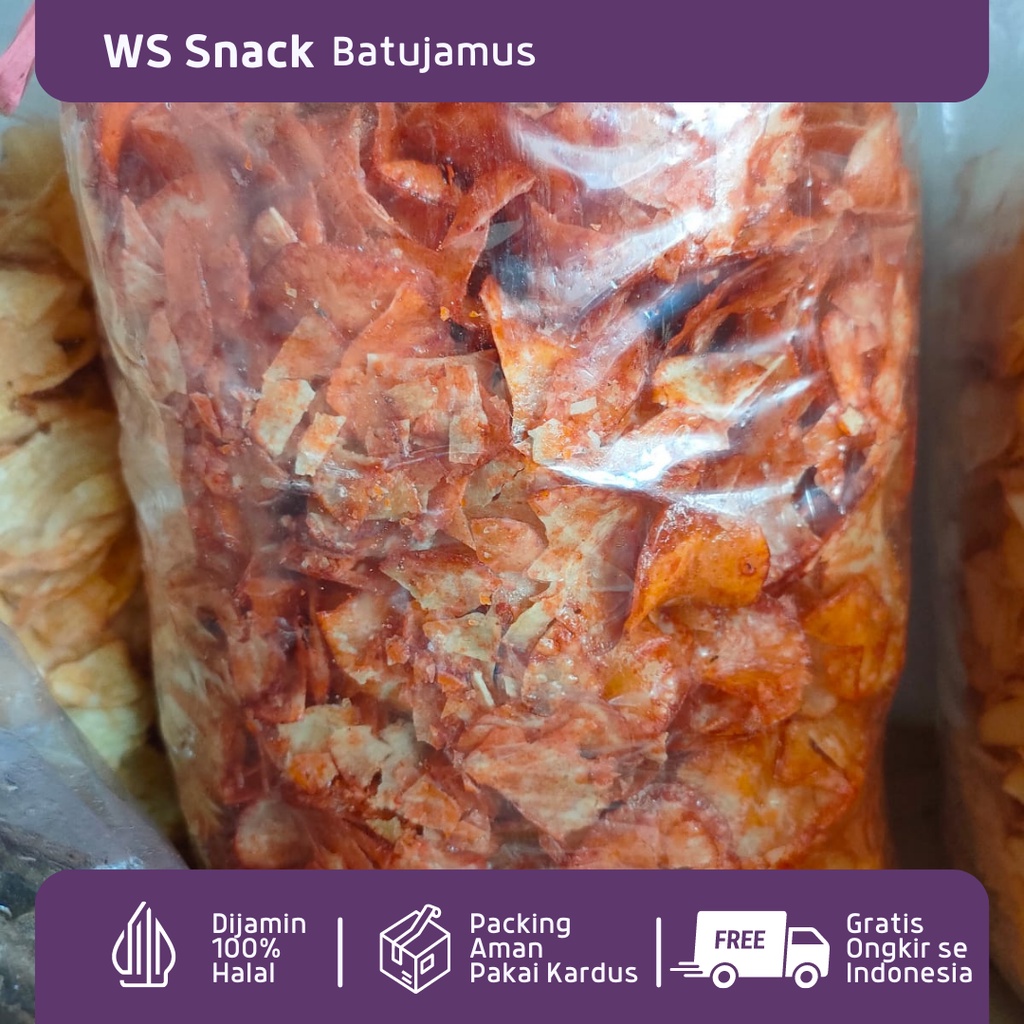 

KERIPIK SINGKONG BALADO PEDAS SAOS SAUS PADANG 200 gram / 500 gram snack kiloan makanan ringan jajanan cemilan camilan pedas manis asin gurih sanjay murah