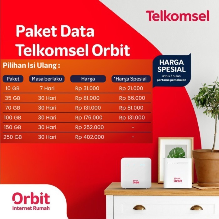 TELKOMSEL ORBIT STAR N2 MODEM WIFI 4G HIGH SPEED FREE TELKOMSEL 150GB