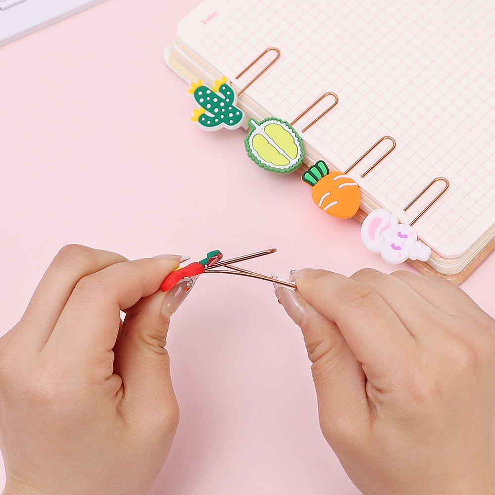 Kartun Kreatif Ins Gaya Klip Kertas/Notebook Lucu Bookmark Kertas Tetap Dekorasi Klip Alat Tulis Sekolah