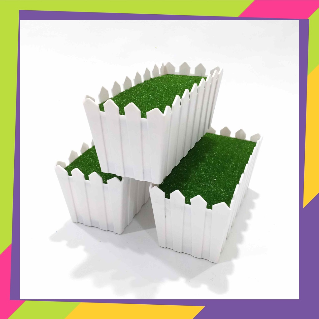 1864D2 / Pot bunga plastik plus busa / Vas bunga hias dekorasi tanaman artificial