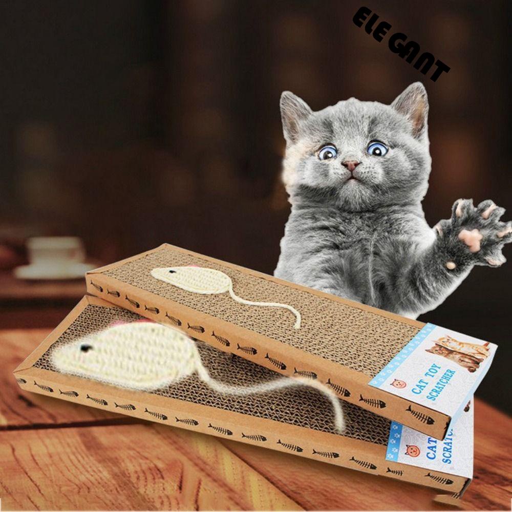 [Elegan] Papan Garukan Kucing Bergelombang Kertas Lantai Sofa Abreaction Couch Cat Scratcher