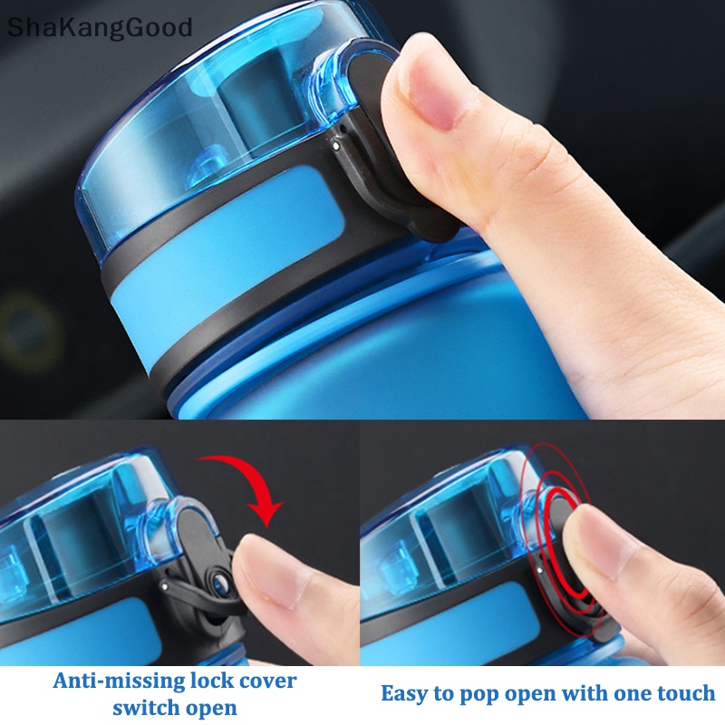 Botol Air Olahraga Selip New 1000ml BPA Free Portable Anti Bocor Shaker bottle Plastic Drinkware Protein Shaker SKK