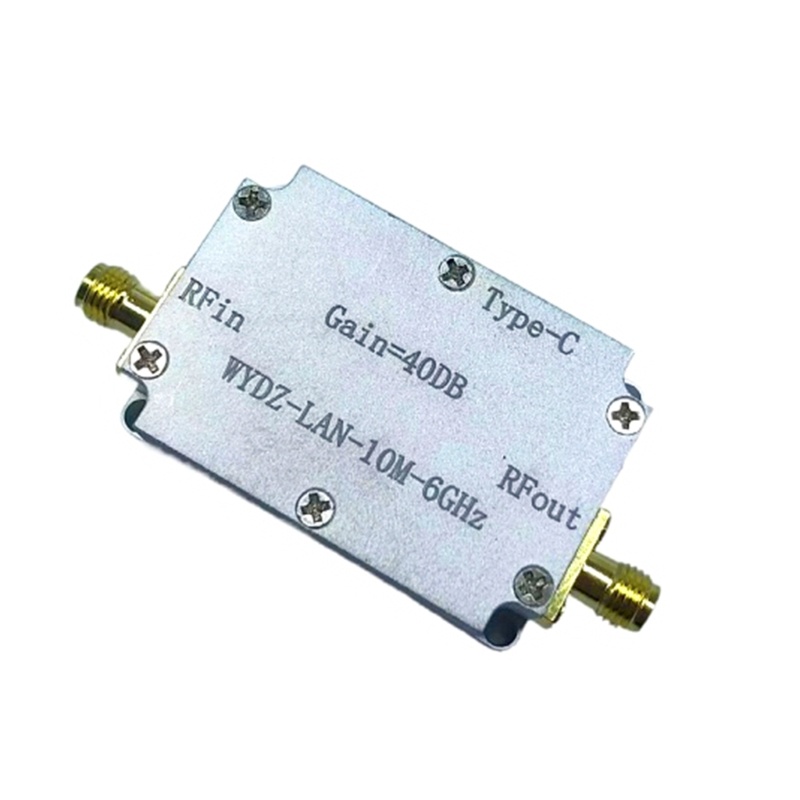 Vivi High Flatness Amplifier LNA 10M-6GHz 40DB RF Signal Drive Low Noise Amplifier Ujung Depan Untuk Software Radio Radio FM Radio