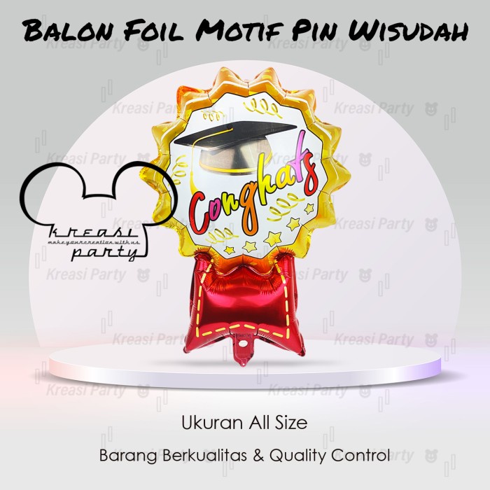 Balon Foil Graduation Sarjana / Balon Graduation / Balon Wisuda