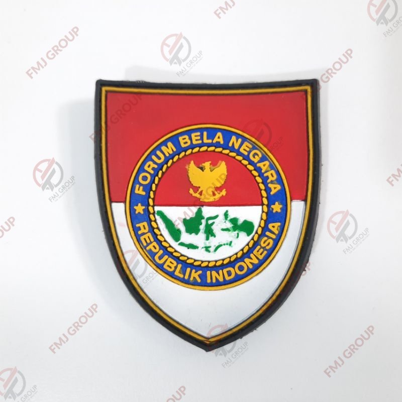 Emblem Patch Rubber Logo Bela Negara