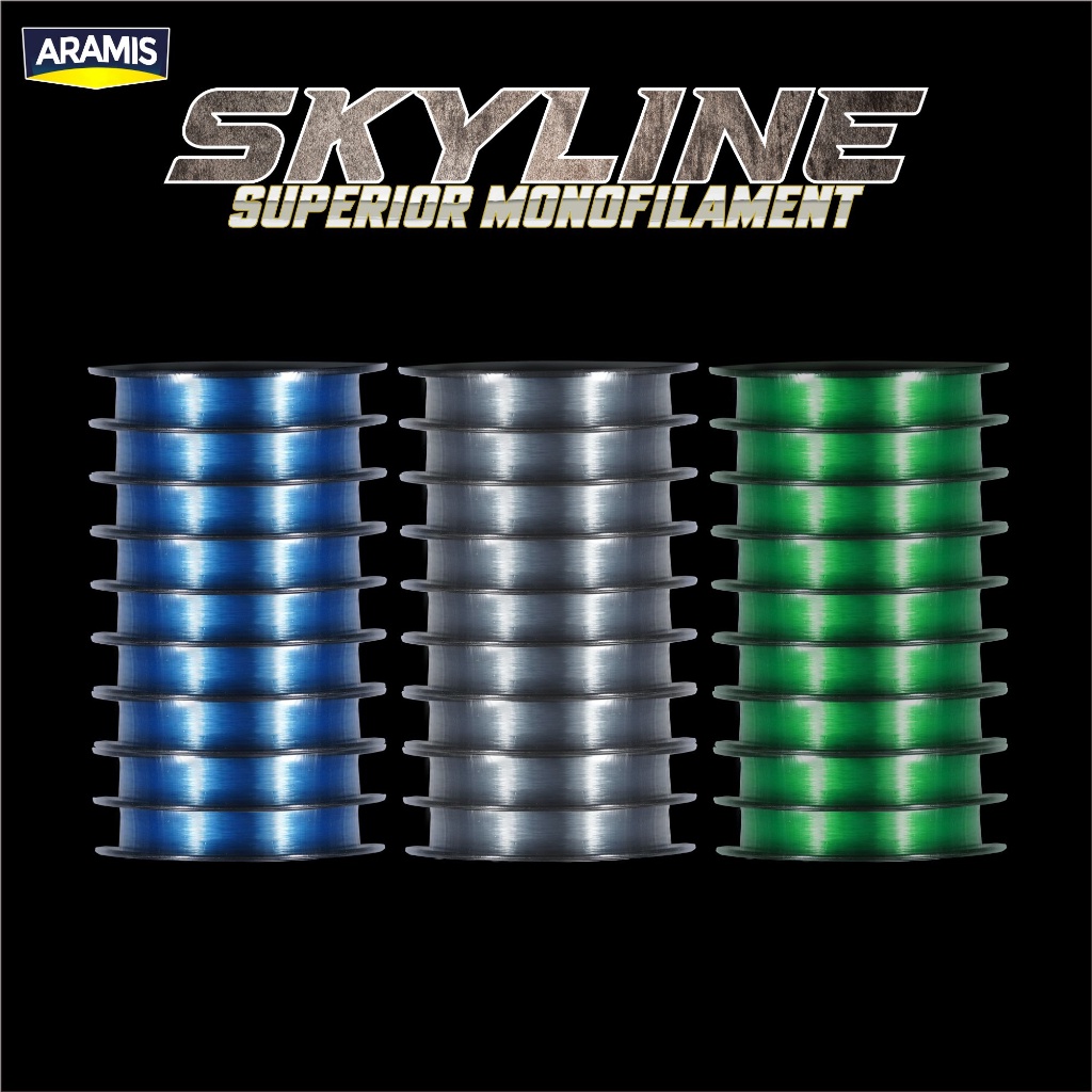 Senar Pancing Galatama Aramis Skyline Superior Nylon Monofilament Material 150 Meter Connecting Kuat dan Anti Keriting