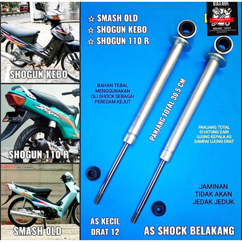 Hidrolis Shock Belakang Motor Smash, Shogun R, Shogun Kebo