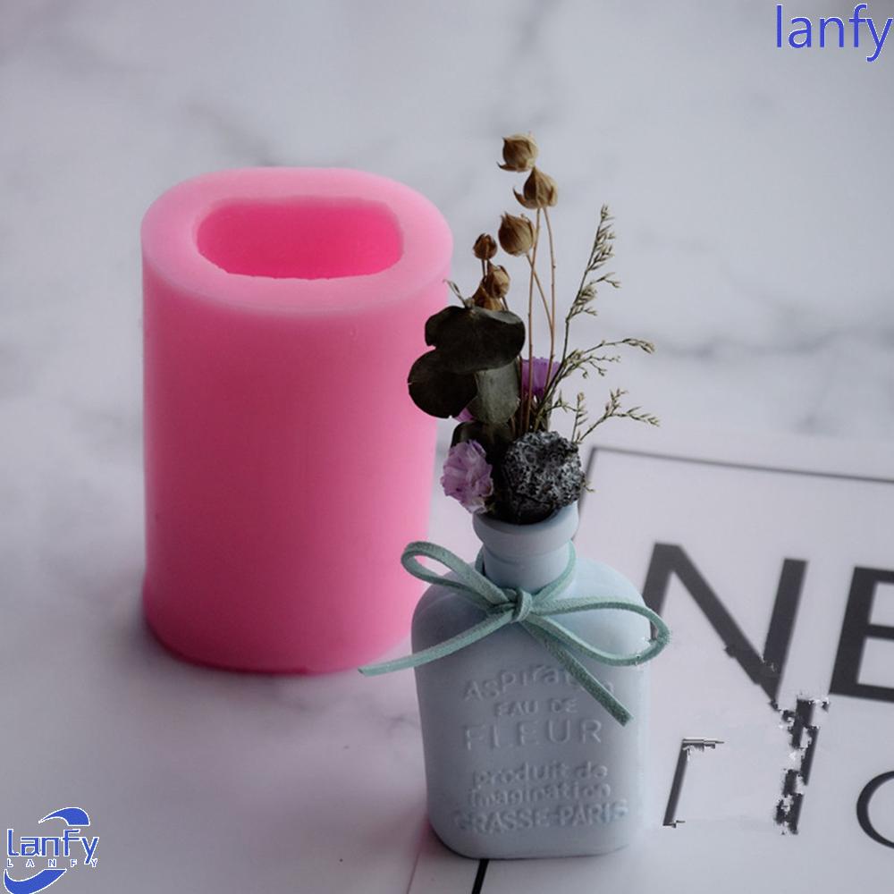 Lanfy Cetakan Plester Mini Kerajinan Pot DIY Vas Ornamen Cetakan Tanah Liat