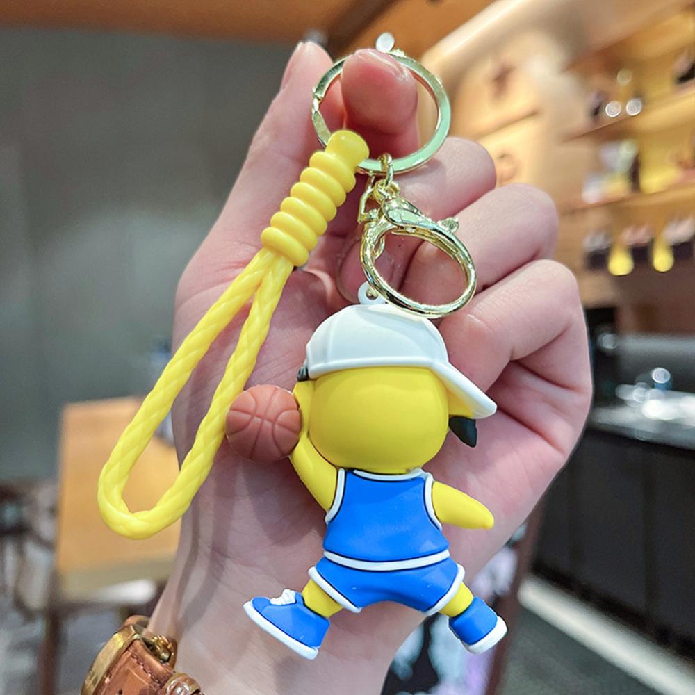 Timekey Kartun Anime Figurine Gantungan Kunci Wanita Pria Kreatif Anime Sports Figure Keyrings Untuk Pesta Ulang Tahun Anak O2T6