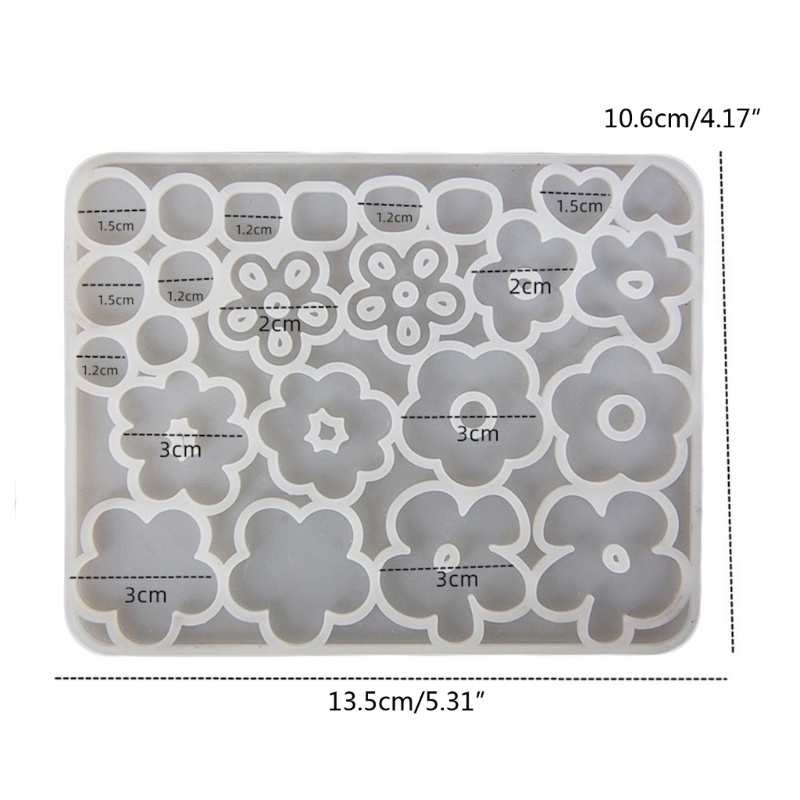 Siy Cetakan Perhiasan Resin Liontin Bunga Gantungan Kunci Dekorasi Mold Floral Silicone Mold