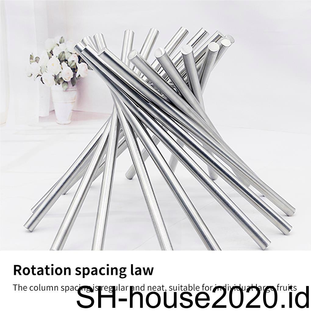 Keranjang Buah Stainless Steel Mode Modern Rotating Tray Creative Basket Fruit out Sanding Fruit Buah Kepribadian Berdiri Berongga Bergaya Mangkuk Bracket Besar Seni