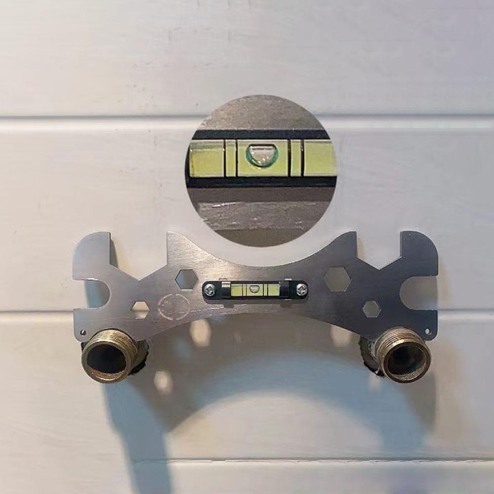 【 ELEGANT 】 Kunci Pengukur Jarak Bahan Stainless Steel 1Pcs Lepas Pasang Instalasi Keran Shower Ujung Terbuka Dual Headed Distance Measuring Tool