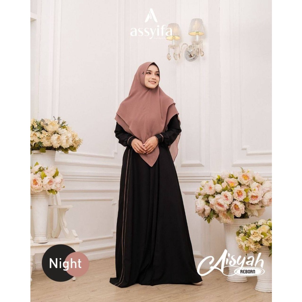 Gamis dewasa set khimar Aisyah reborn by Assyifasyari official