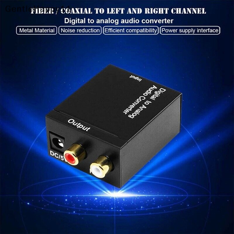 Gentlehappy Optical Toslink Digital to Ana Audio Converter Adapter RCA L/R id