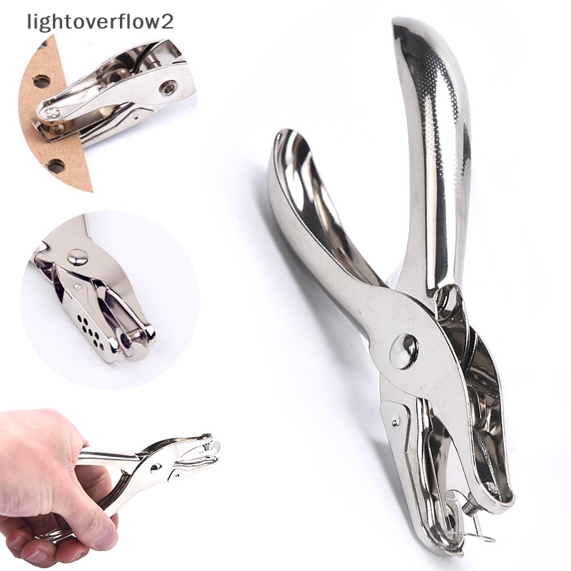 [lightoverflow2] 3mm Single Satu Lubang Hand Held Paper Puncher Alat Kerajinan Tangan Membuat Kartu DIY [ID]