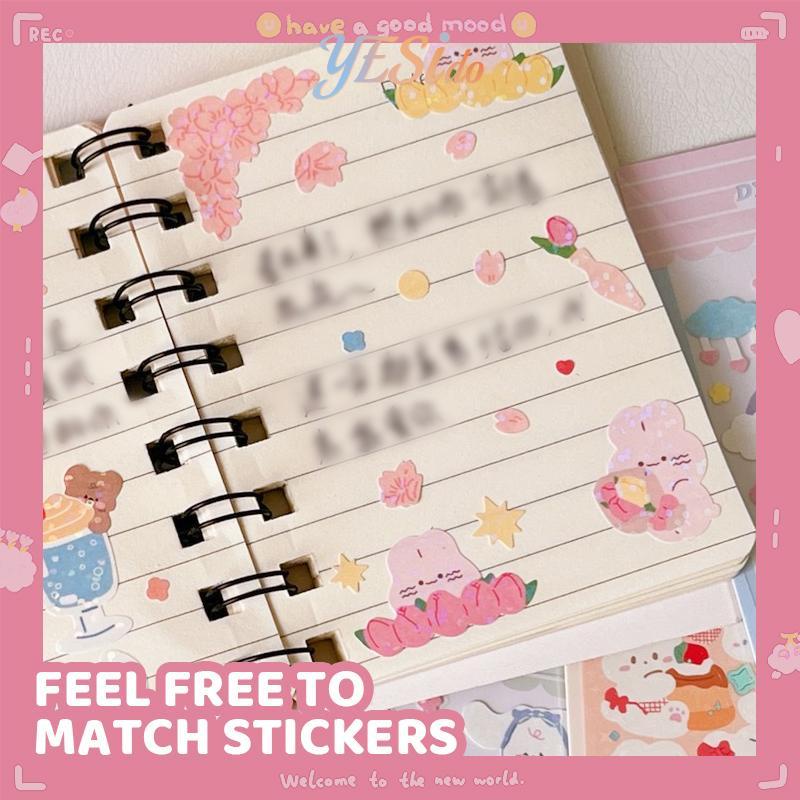 

COD✨Stiker Buku Tempel Dekorasi Kartun Pola Kecil Gadis Anak Stiker Kelinci Lucu Manis-YES