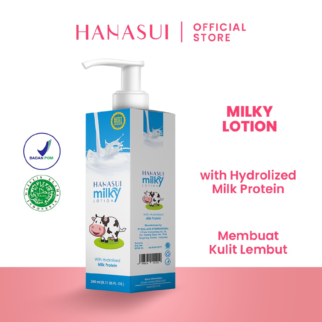 𝐑𝐀𝐃𝐘𝐒𝐀 - Hanasui Milky Body Lotion | Hand and Body Lotion 240ml