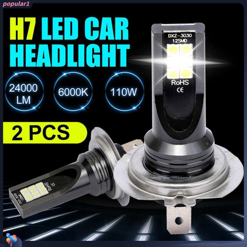 Populer 2PCS/Set Lampu LED Mobil 110W IP68 6000K 24000LM Bohlam Kabut CSP Tahan Air