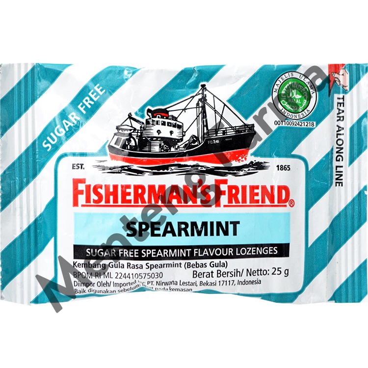 Fisherman's Friend Spearmint Sugar Free - Permen Pelega Tenggorokan