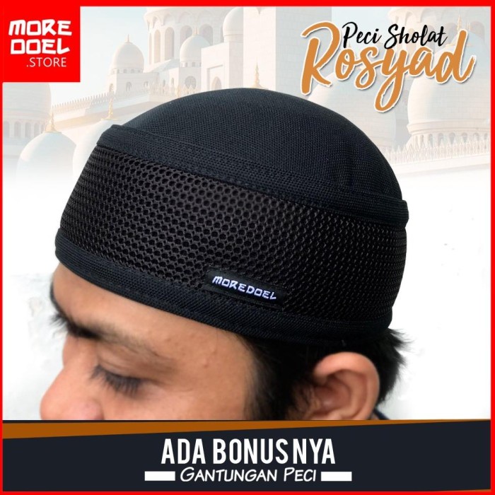 Kopiah Peci Hitam Rosyad By Moredoel  - 3 anak