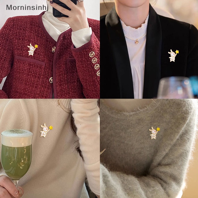 Mornin Bros Bintang Pengambil Kelinci Lucu Untuk Wanita Kartun Hewan Bunny Lapel Pin id