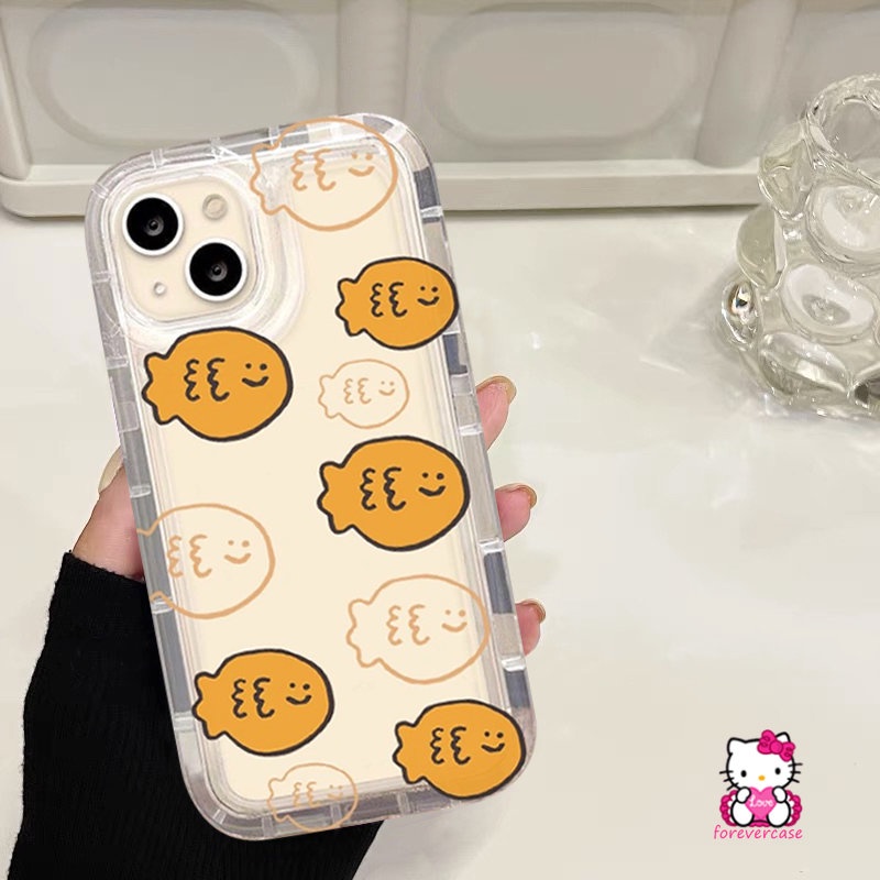 Untuk Samsung A23 A11 A31 A14 A04s A54 A02s A32 A13 A03 A20 A30s A52 A34 A71 A04E A30 A12 A04s A04 A21s A52s A03s A10s A20s A51 A50 A53 A22 Cute Kartun Kucing Ikan Lovers Airbag Case