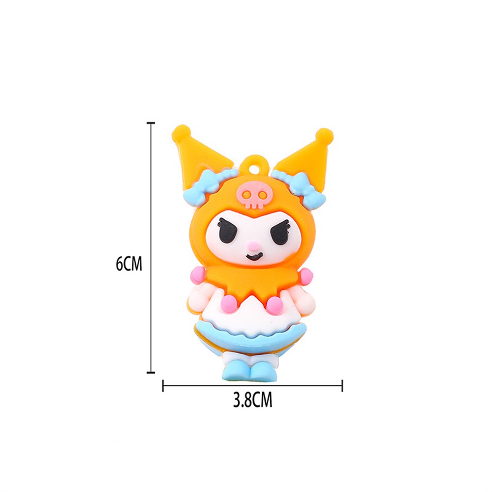 Pendant 1 Buah Liontin Rantai Kunci Sanrio Kuromi My Melody Kartun Portabel Gadis Boneka Resin Lucu Rantai Kunci Pasangan Hadiah Aksesori Buatan Tangan Diy